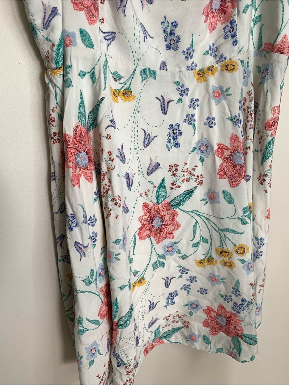Old Navy White Colourful Floral Mini Dress - Picture 8 of 8